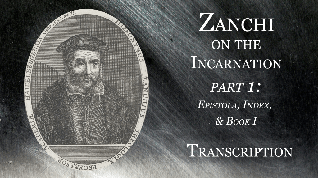 Transcription of Part 1 on the&nbsp;Incarnation